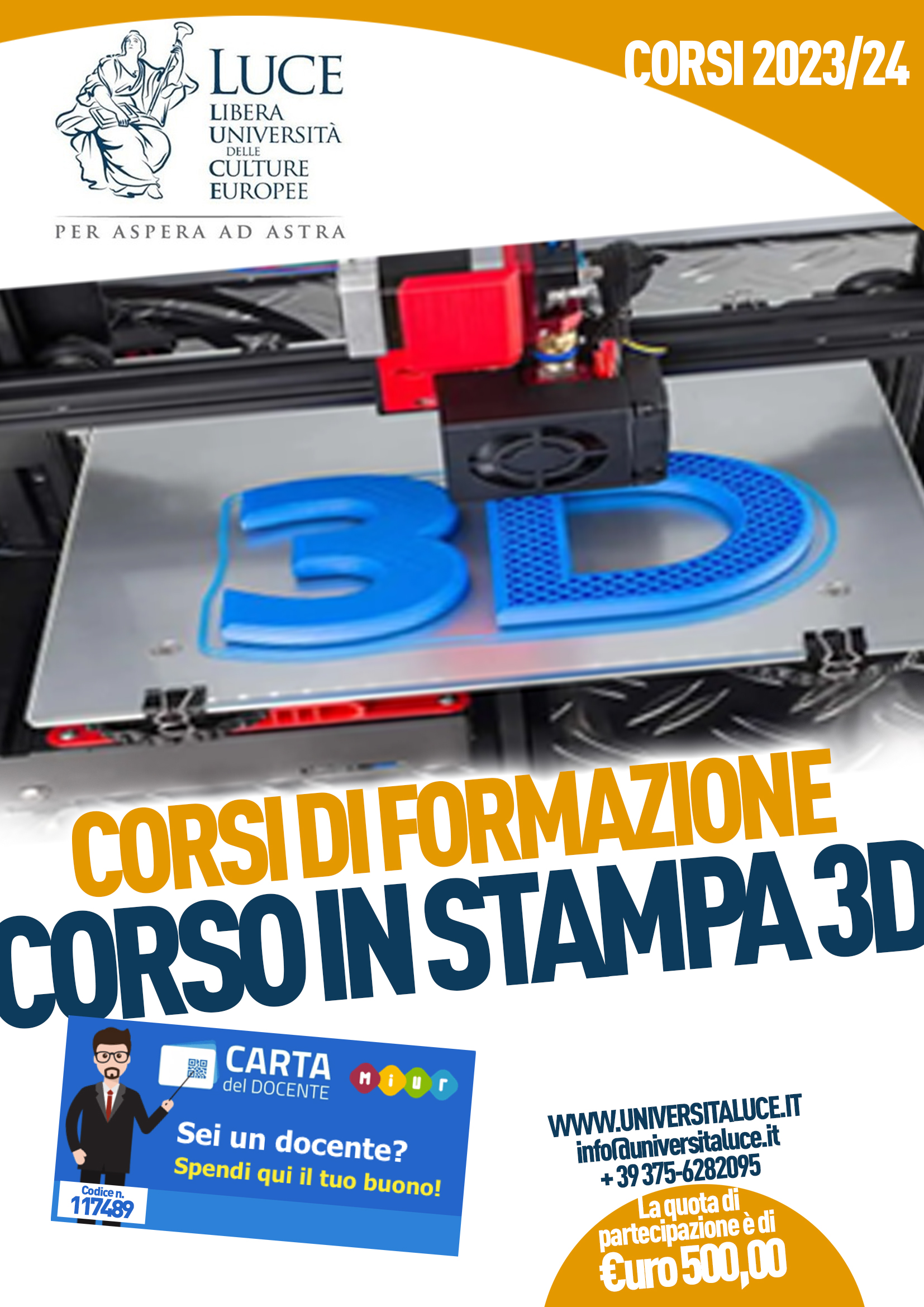 Corso in Stampa 3D – LUCE